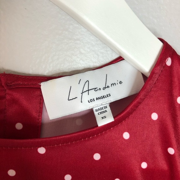 L'Academie The Eleonora Blouse in Ruby Dot - Picture 6 of 6